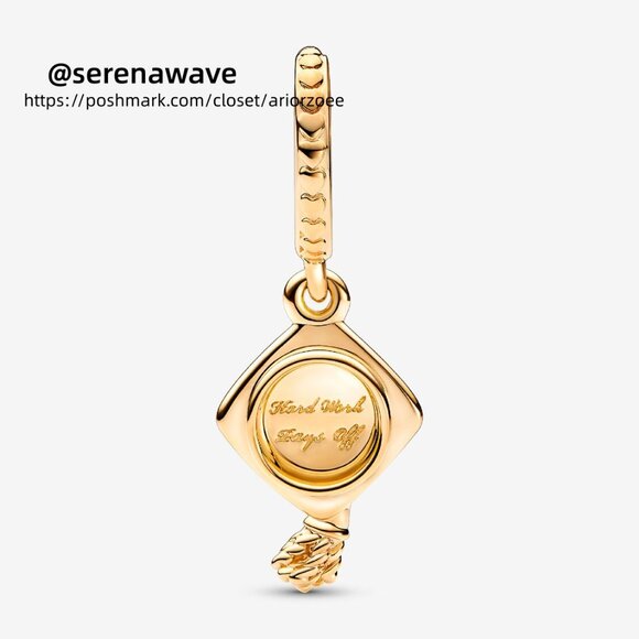 Pandora Graduation Cap Dangle Charm - Picture 2 of 5